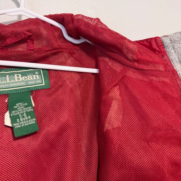 Vintage L.L.Bean Kids Red Nylon Windbreaker Jacket Size 5-6 - Picture 7 of 8